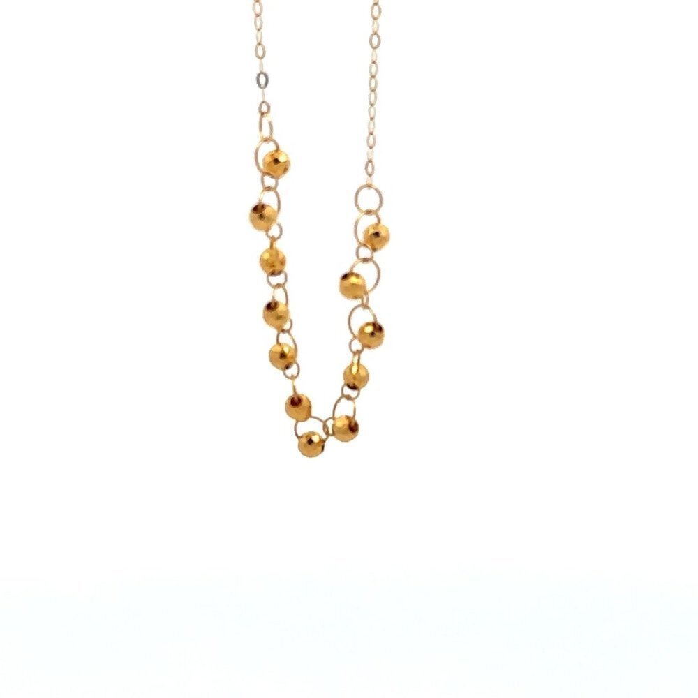 18K Gold Bracelet 6 inches plus 1 inch Tiny Beads 0.68 grams - Picture 3 of 11